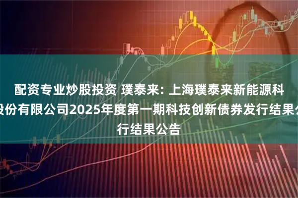 配资专业炒股投资 璞泰来: 上海璞泰来新能源科技股份有限公司2025年度第一期科技创新债券发行结果公告